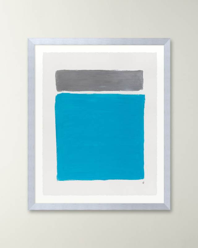 "Platinum Sky 4" Framed Acrylic Painting by Deborah Fine